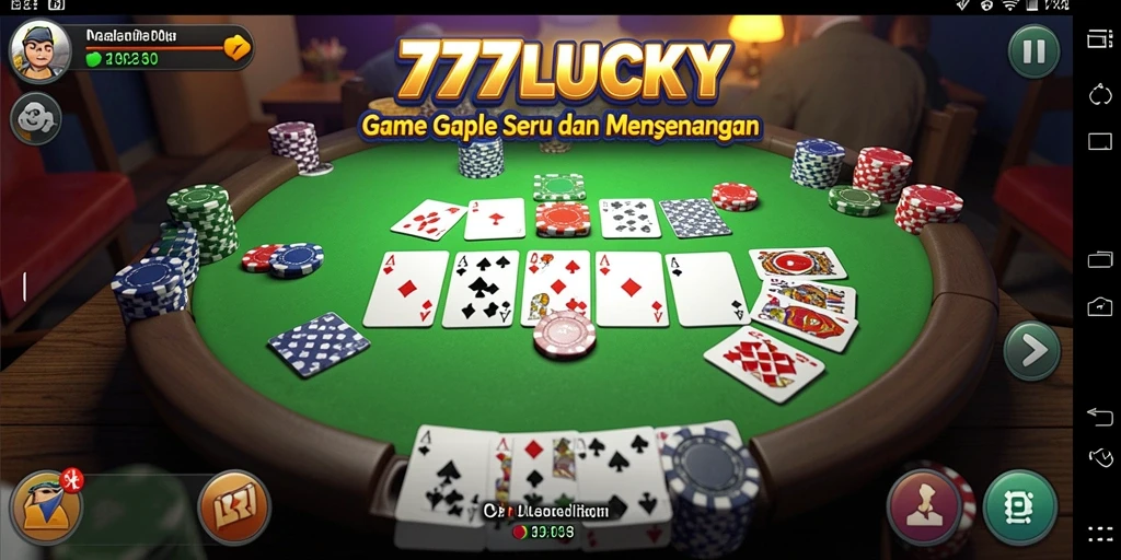 Tangkapan layar gameplay seru dari 777LUCKY di permainan Gaple.