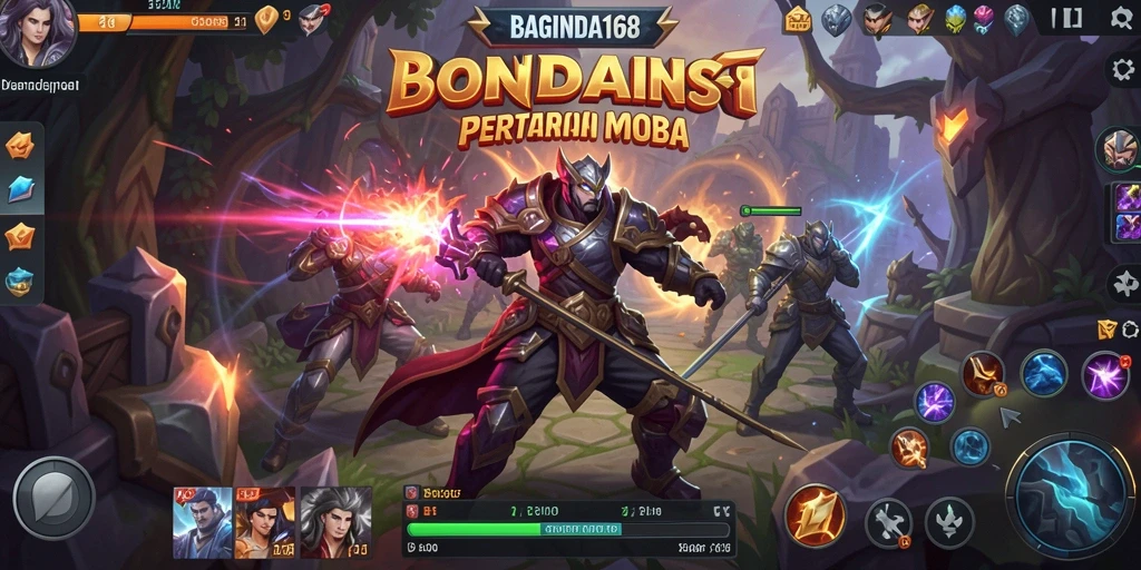Tangkapan layar aksi seru dalam BAGINDA168 MOBA.