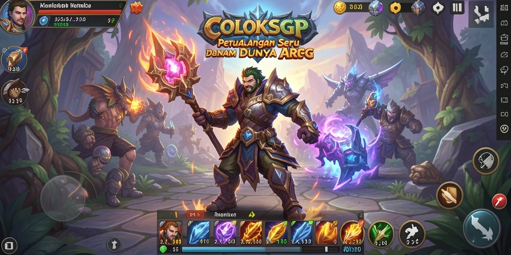 Tampilan gameplay menakjubkan dari <strong>COLOKSGP</strong> dalam aksi pertarungan ARPG.