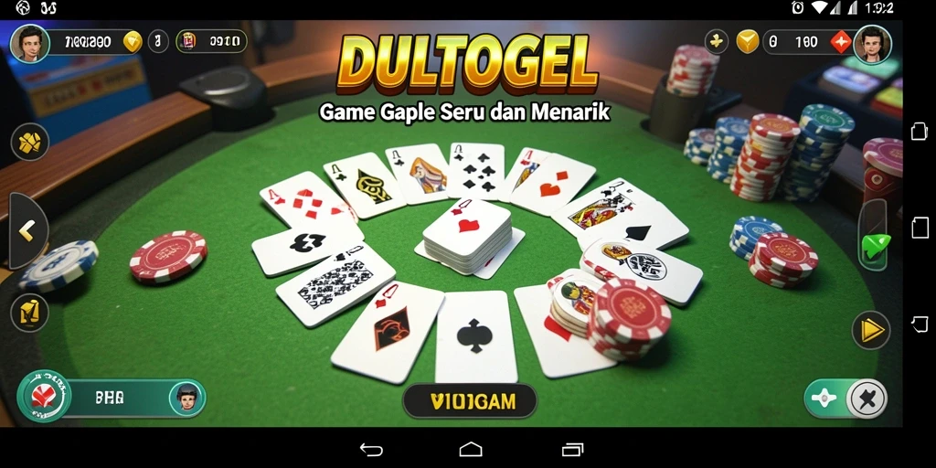 Tampilan gameplay seru dan interaktif DULTOGEL dalam permainan Gaple.