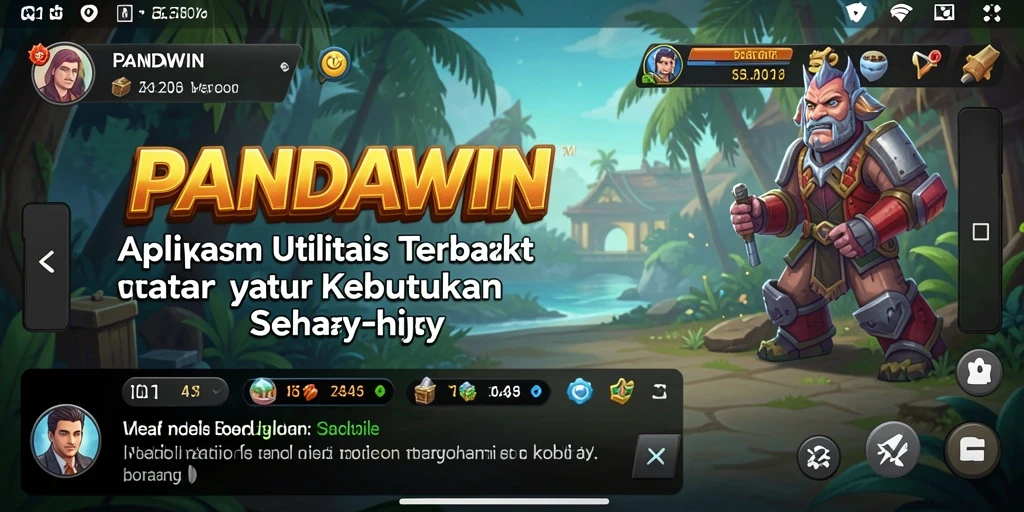 Tampilan antarmuka aplikasi PANDAWIN yang sederhana dan user-friendly.