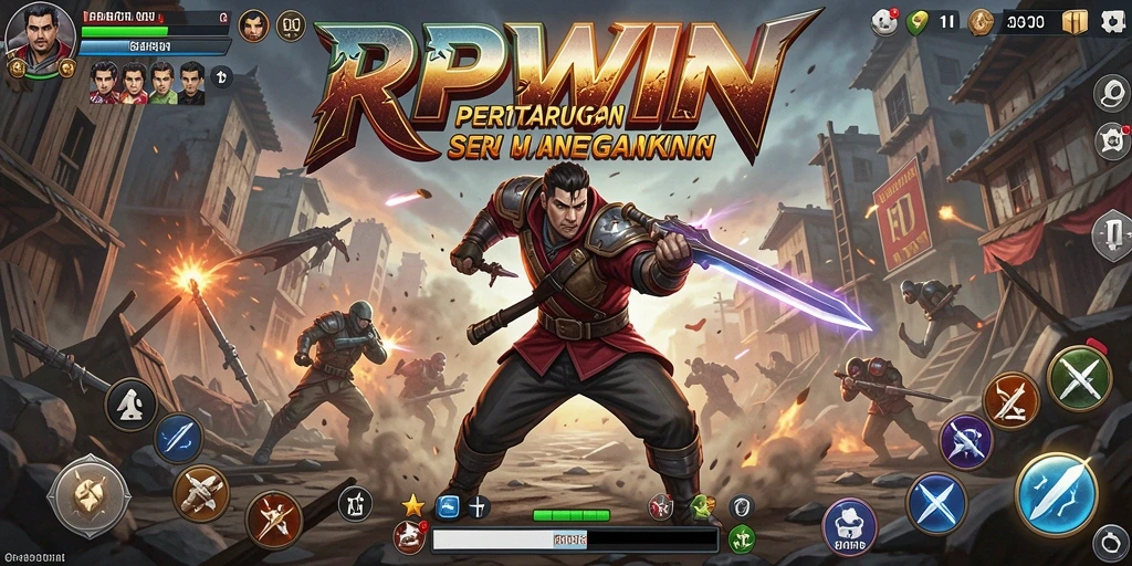 Screenshot RPWIN menampilkan aksi pertarungan yang seru dan mendebarkan.