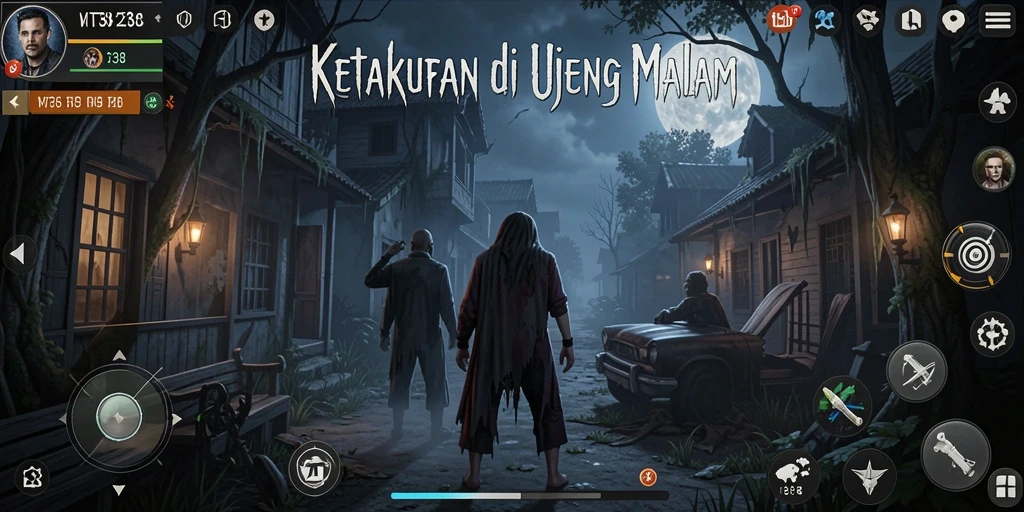 Gameplay menakutkan dengan suasana gelap yang mencekam.